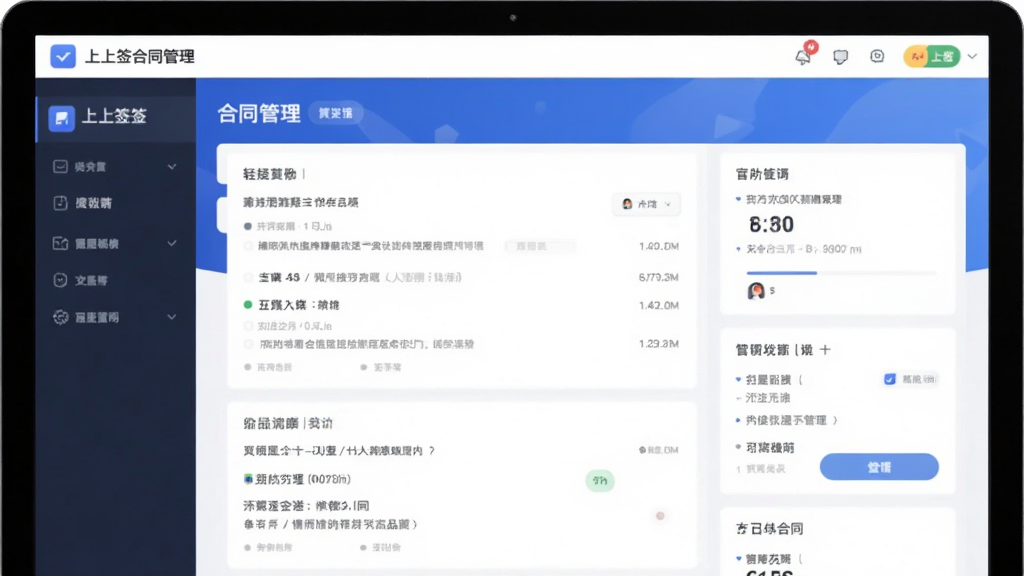 上上签合同管理界面