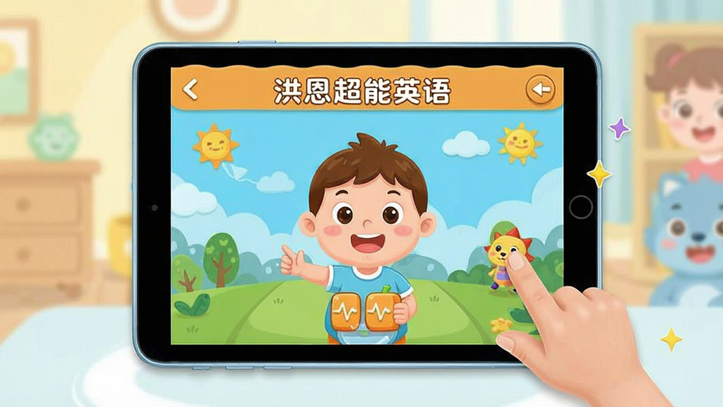 洪恩超能英语操作界面展示