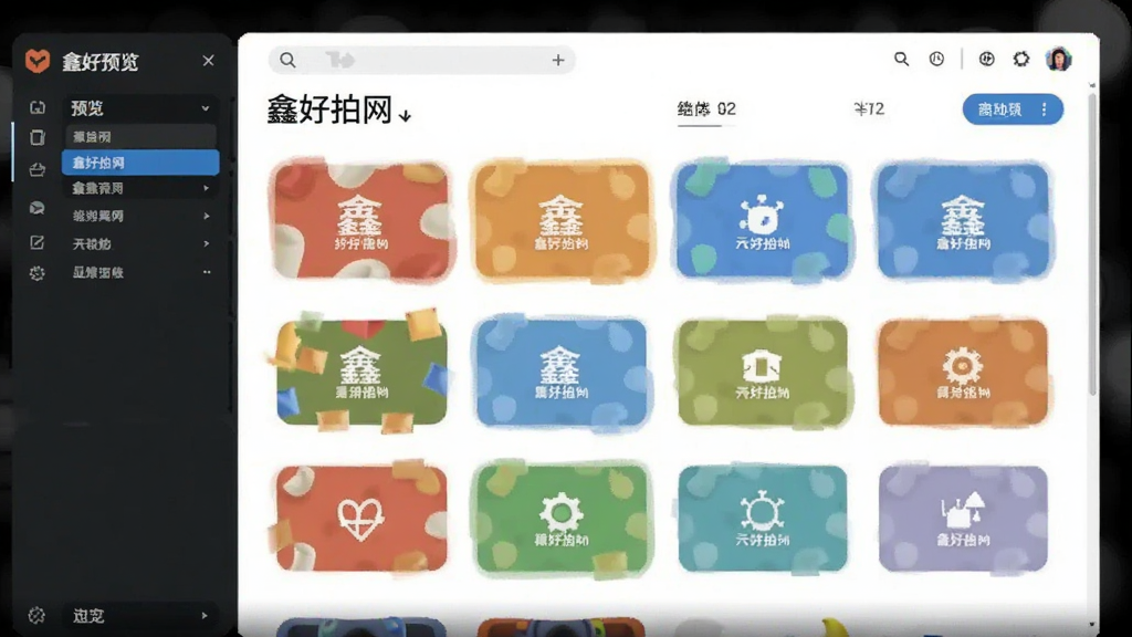 鑫好拍网功能操作界面预览图