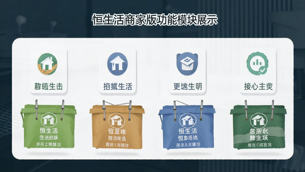 恒生活商家版功能模块展示图