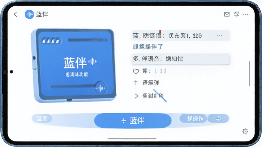 蓝伴语音功能操作界面