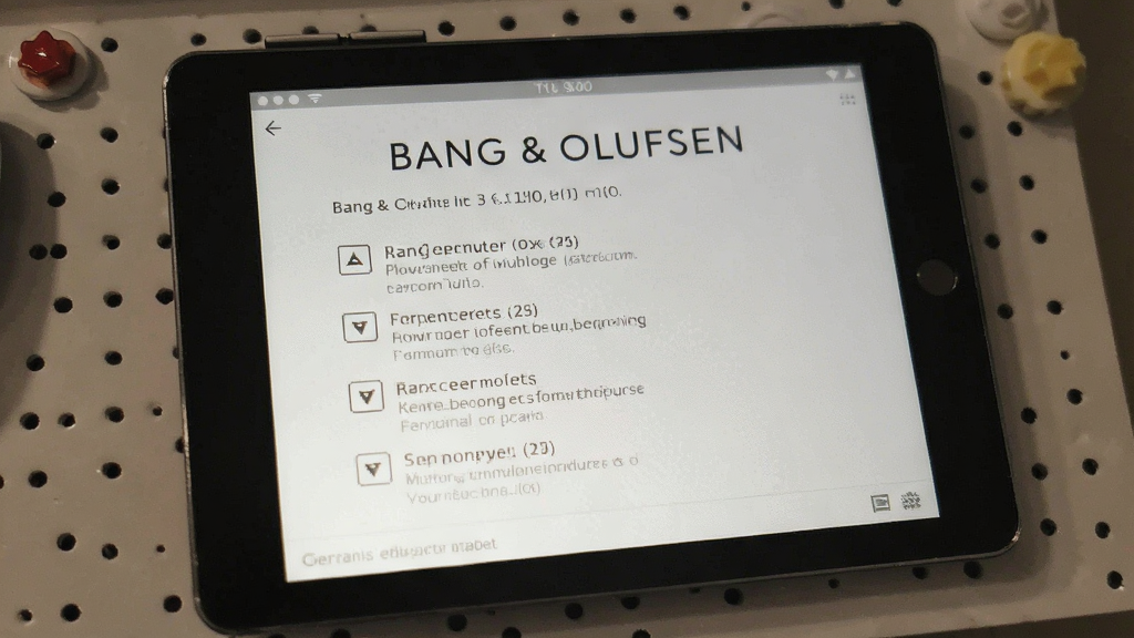 Bang & Olufsen操作说明界面