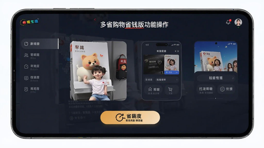 多省购物省钱版功能操作界面