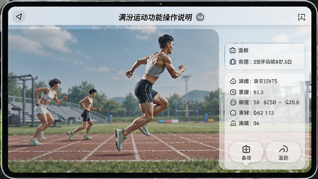 满分运动功能操作说明界面