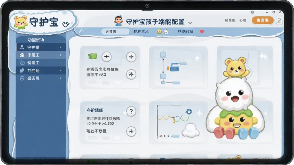 守护宝孩子端功能配置界面