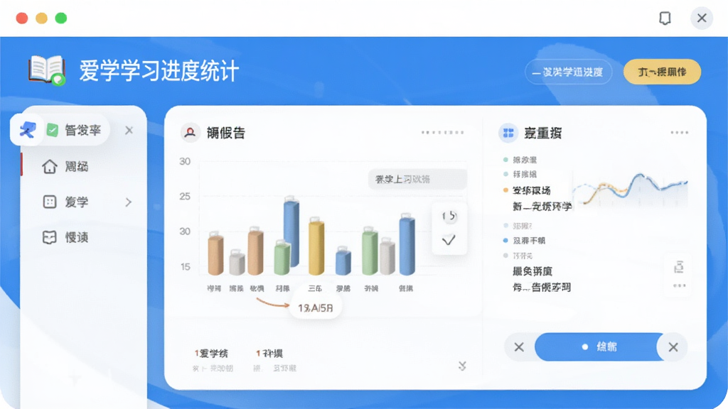 爱学学习进度统计界面