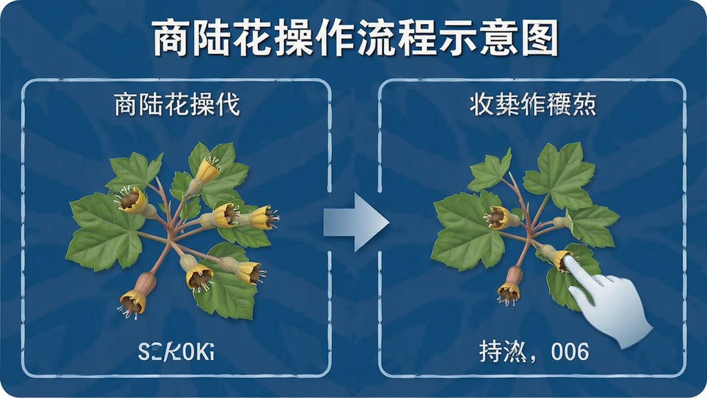 商陆花操作流程示意图