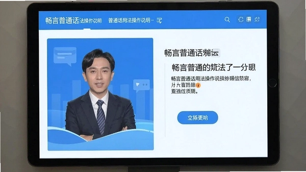 畅言普通话用法操作说明界面