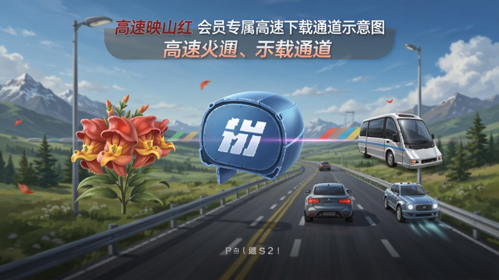 高速映山红会员专属高速下载通道示意图
