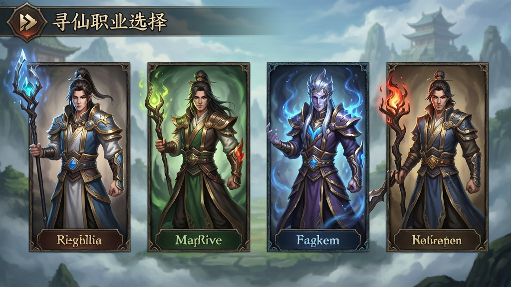 Ѱ��ְҵѡ����棬չʾ��ְͬҵ�Ľ�ɫ���棬�����죬ϸ�ڷḻ