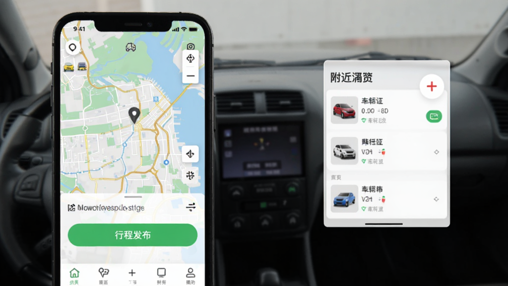 ˳·Լ���˿Ͷ�+Ԥ��ͼ��չʾAPP�����棬������ͼ���г̷�����ť������������Ϣ