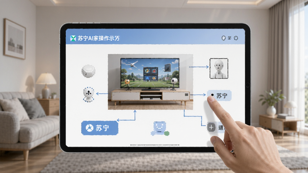 苏宁AI家操作界面示意图