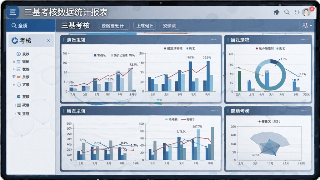 三基考核数据统计报表界面