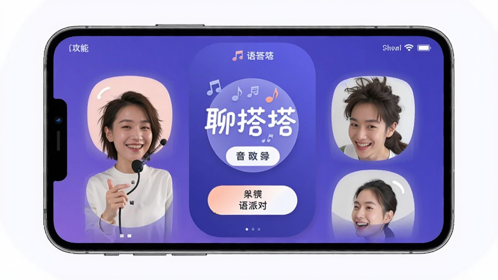 聊搭搭语音派对功能界面