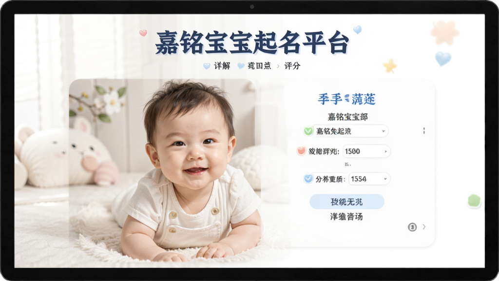 嘉铭宝宝起名平台名字详解与评分页面