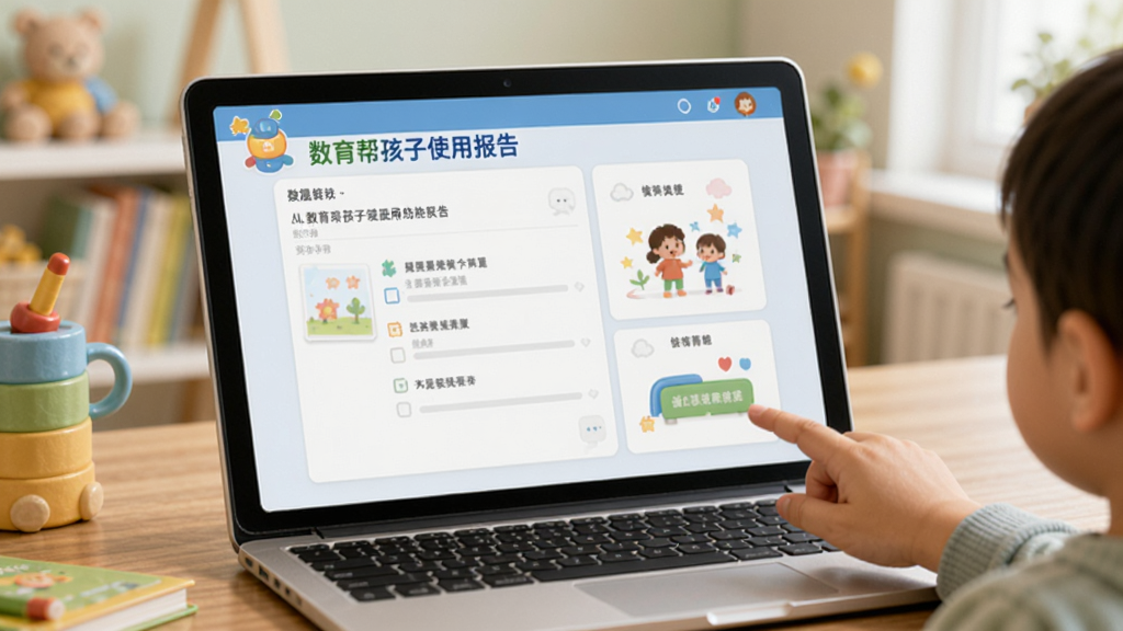 数育帮孩子使用报告界面