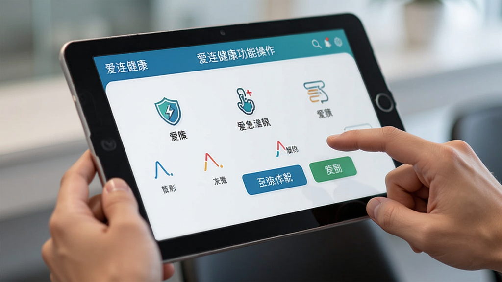爱连健康功能操作界面