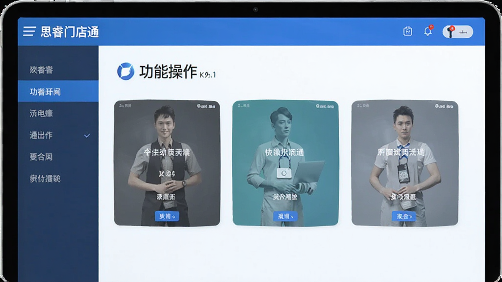 思睿门店通功能操作界面