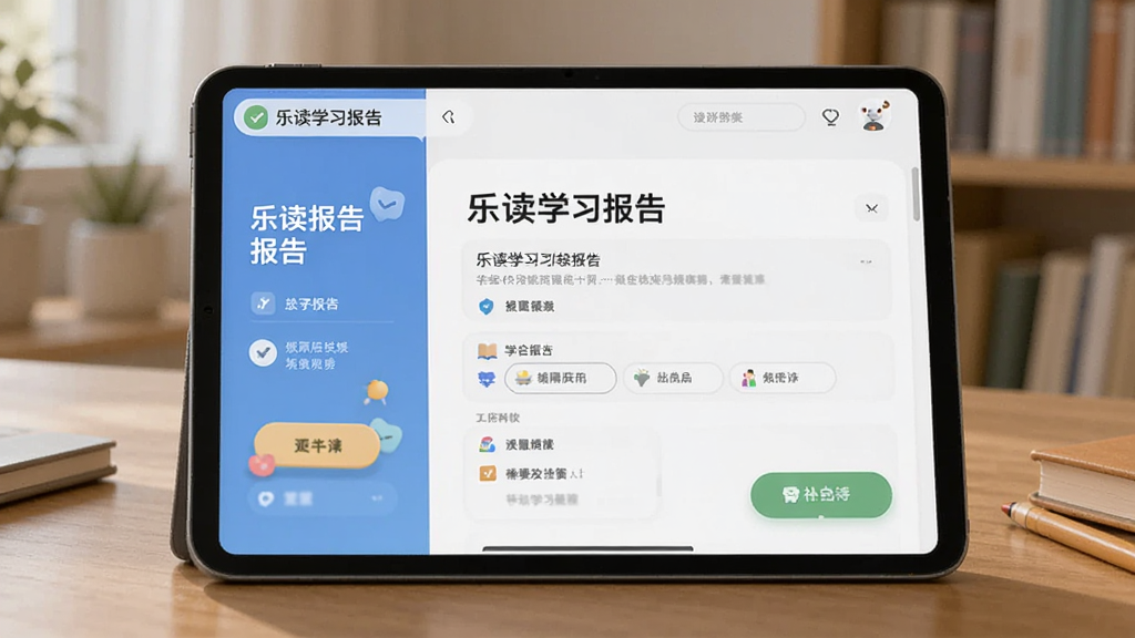 乐读学习报告界面
