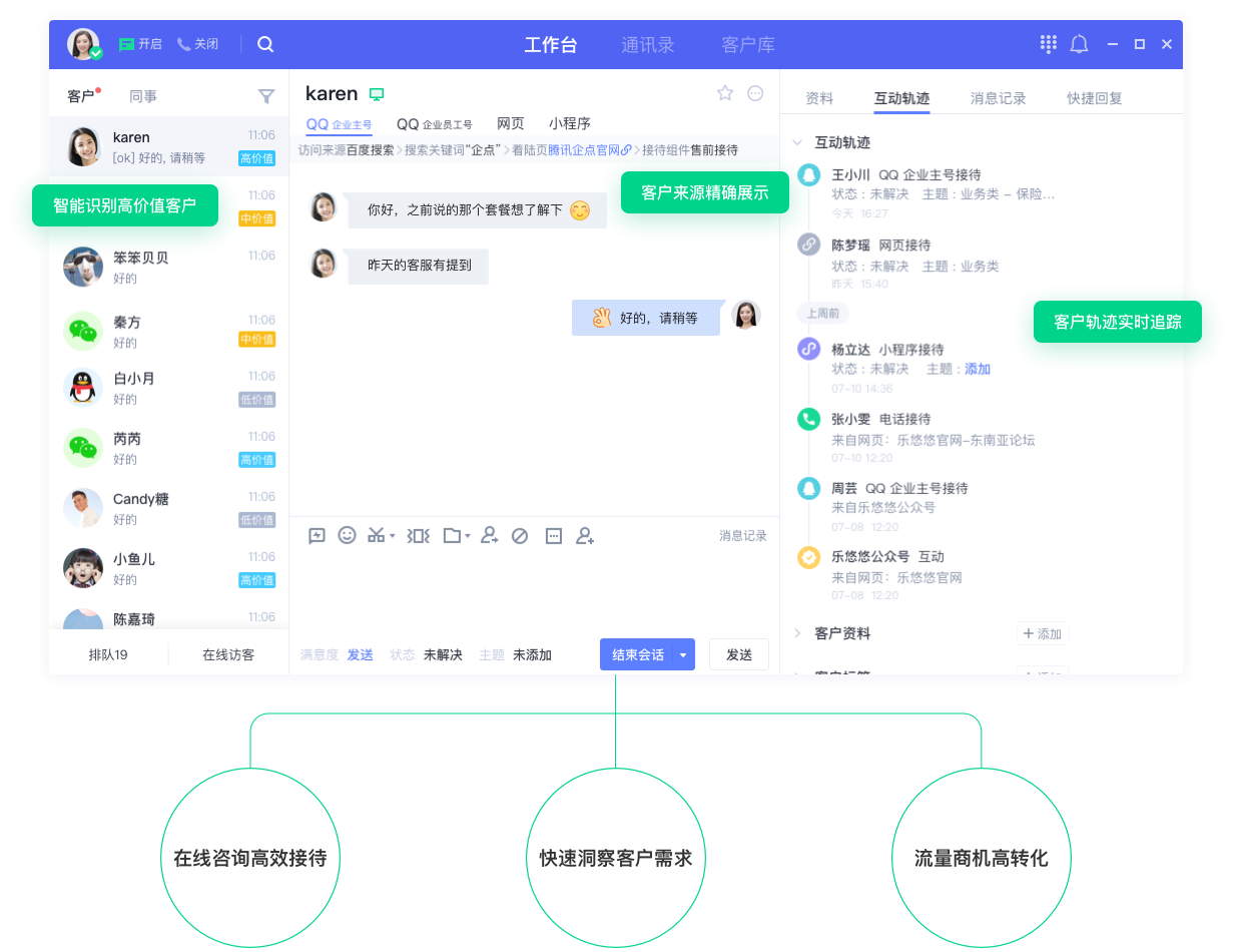 多客管理客服管理界面