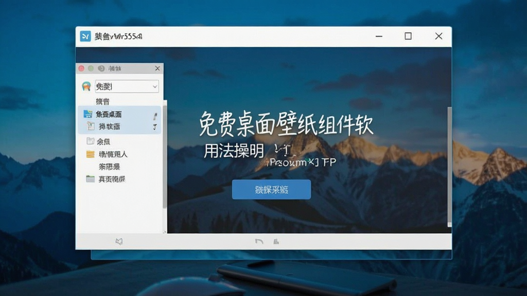 免费桌面壁纸组件软件用法操作说明界面展示