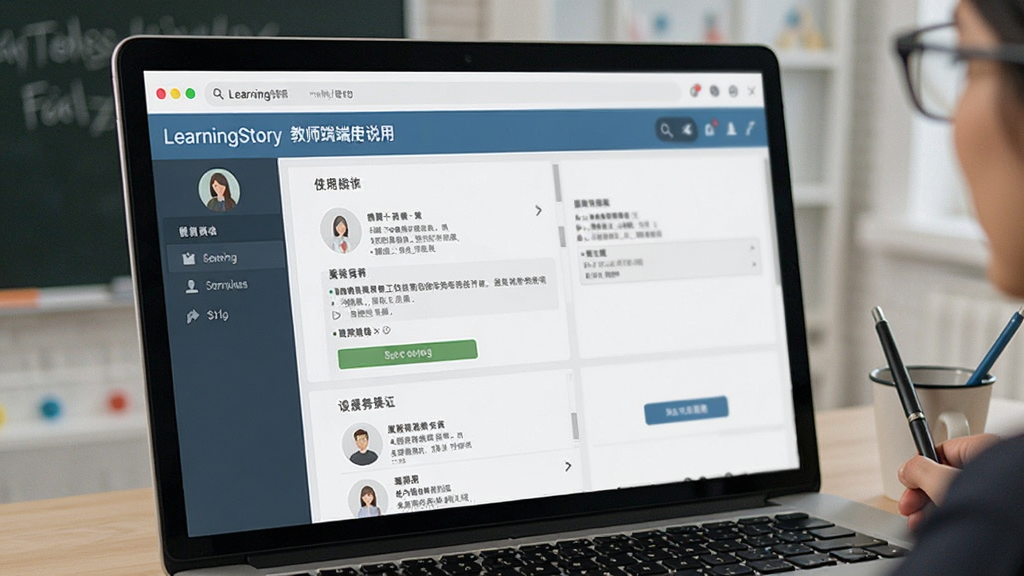 LearningStory 教师端使用说明操作界面