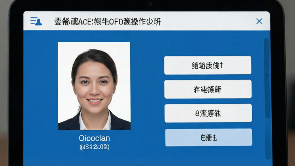 蓝底证件照操作界面与功能展示