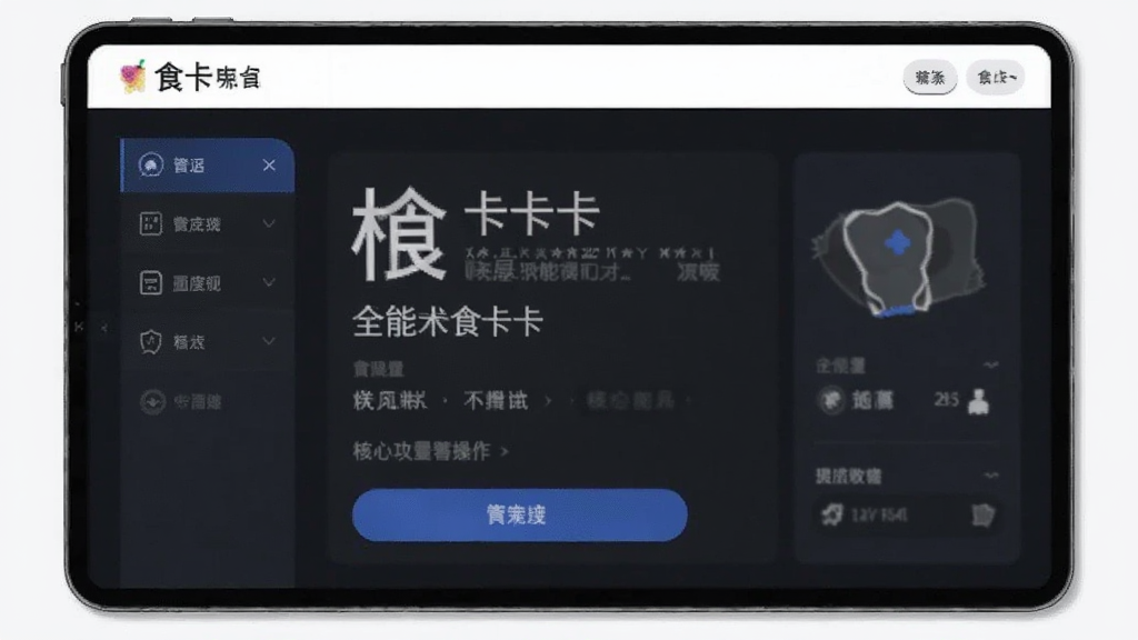食卡卡核心功能操作界面