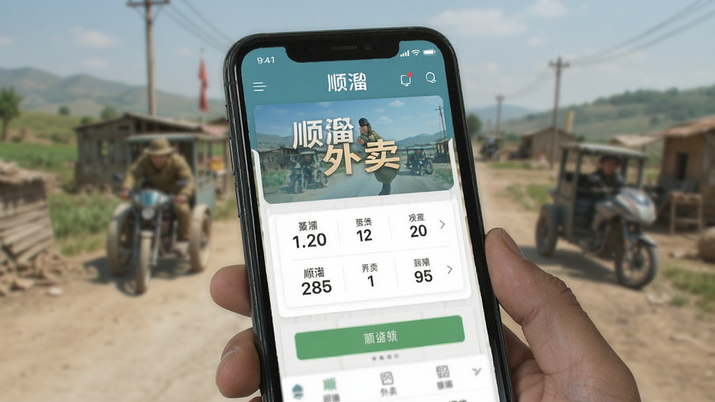 顺溜外卖功能界面展示