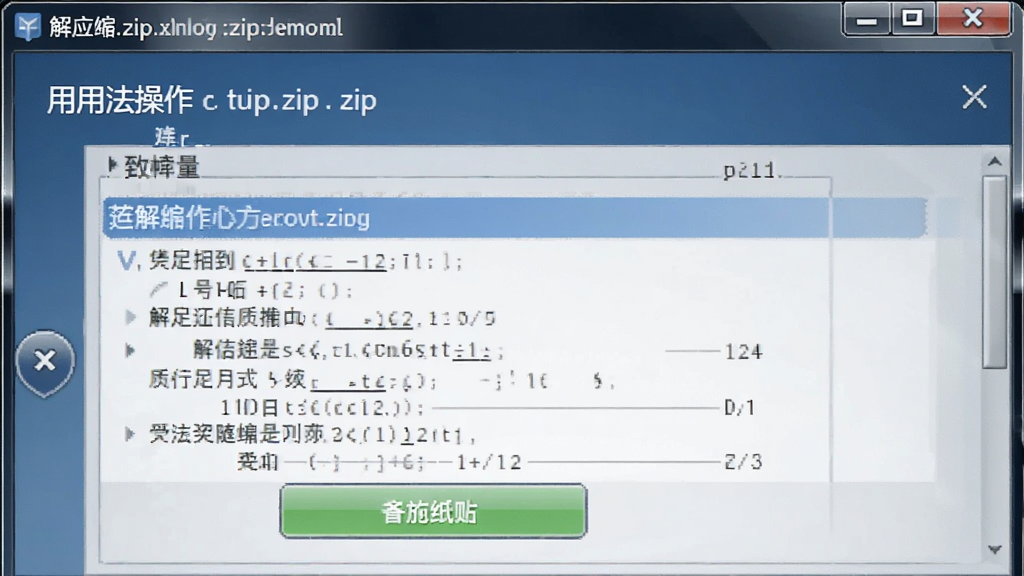 解压缩zip用法操作界面
