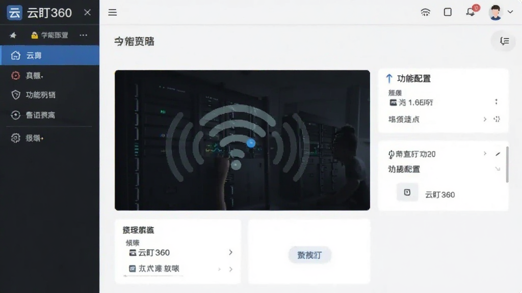 云盯360功能配置界面