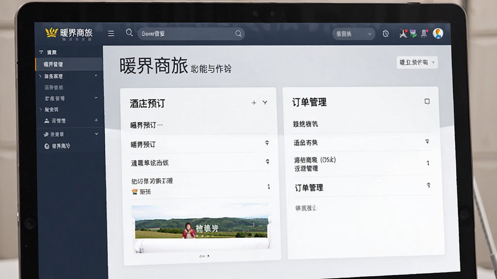暖界商旅功能操作界面展示 酒店预订与订单管理