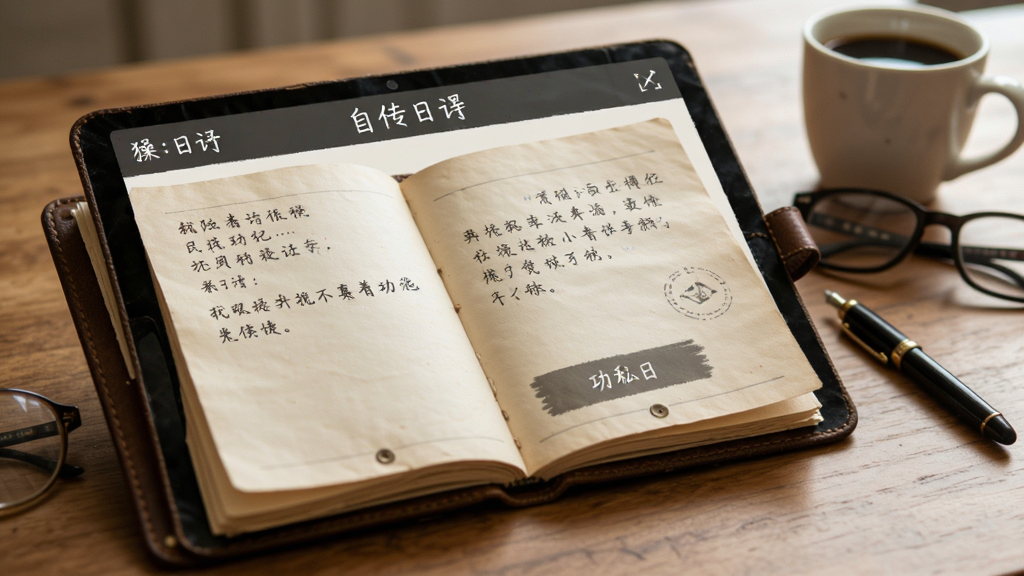 自传日记功能操作界面