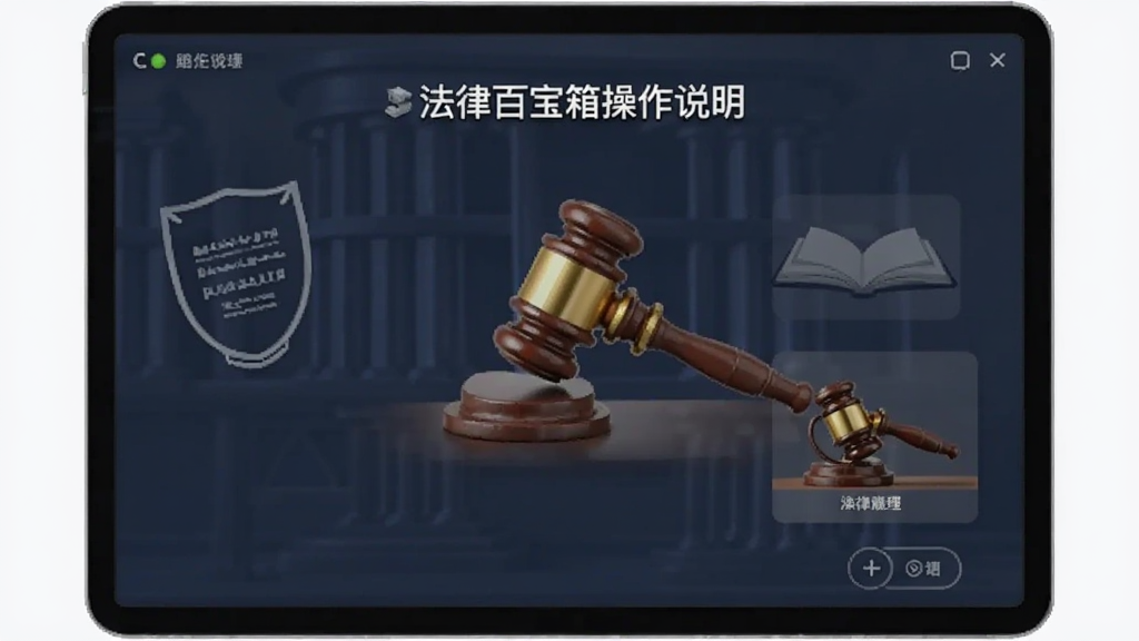 法律百宝箱操作说明界面