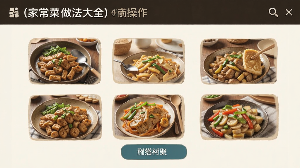 家常菜做法大全操作界面